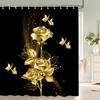 3D Beautiful Butterfly Printed Shower Curtains Bathroom Curtains Waterproof Polyester Frabic Decoration Bath Curtain 180X180cm
