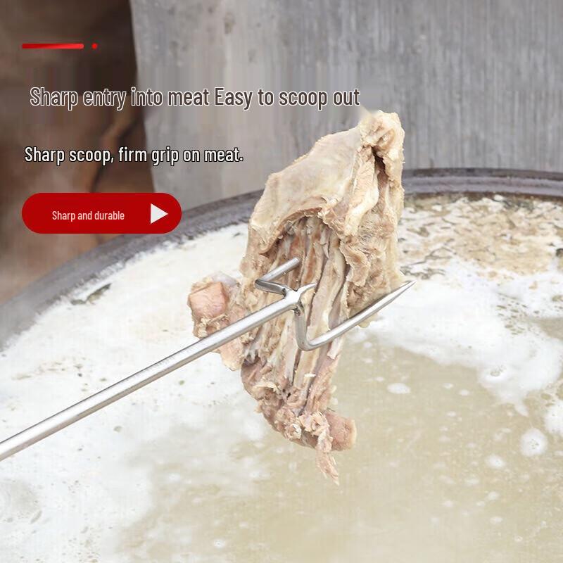 Grill-Bratgabel mit langem Griff aus Edelstahl