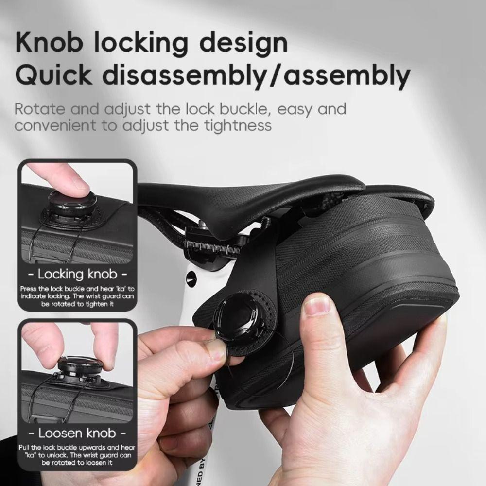 Large Capacity Rainproof Cycling Bag 360° Rotating Buckle Road Bicycle Bag  Outdoor Riding