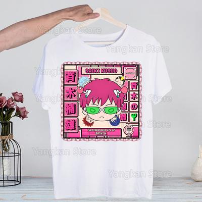 Saiki Kusuo No Sai-nan Japonské Anime Saiki Novinka Vtipné Vintage Pánské Tričko s Kulatým Výstřihem Humor Top Tričko Humor Streetwear