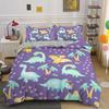 Cute Dinosaur Duvet Cover Kids 3D Cartoon Animal Bedding Set Full/Queen Microfiber Quilt Cover For Boy Girl Child Bedroom Decor