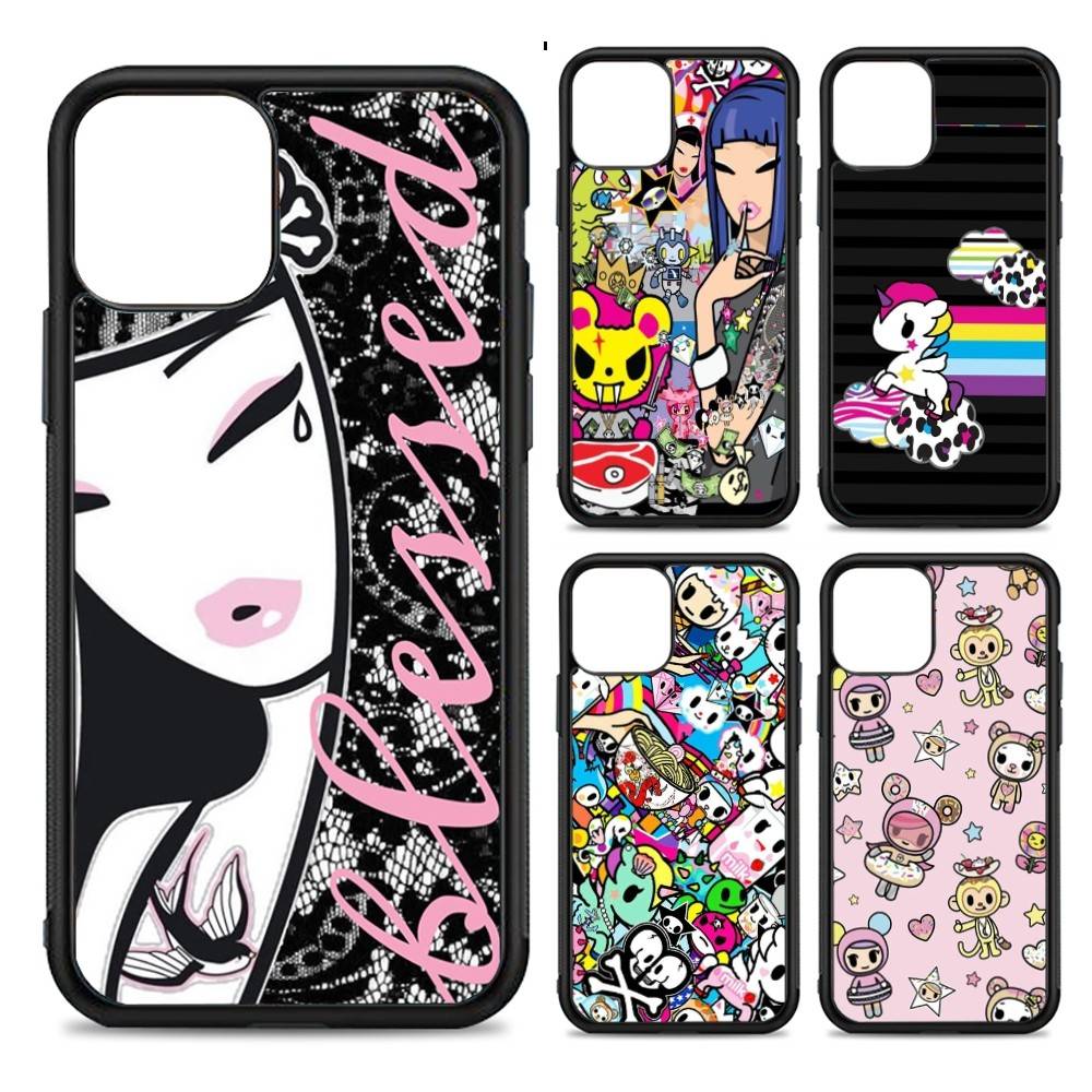 Japan Tokidoki PC+TPU Phone Case For IPhone 17 16 15 14 13 12 11 Pro Max Plus Kawaii Cartoon Cover