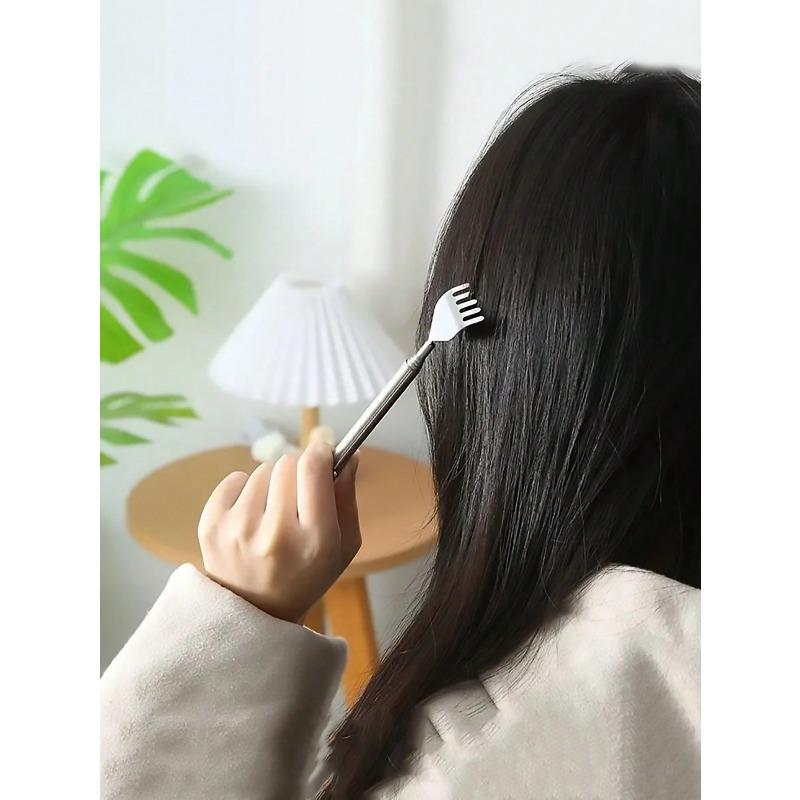 Pen-Style Retractable Back Scratcher - Stainless Steel Portable Itch Relief Tool, Multi-Function Massager