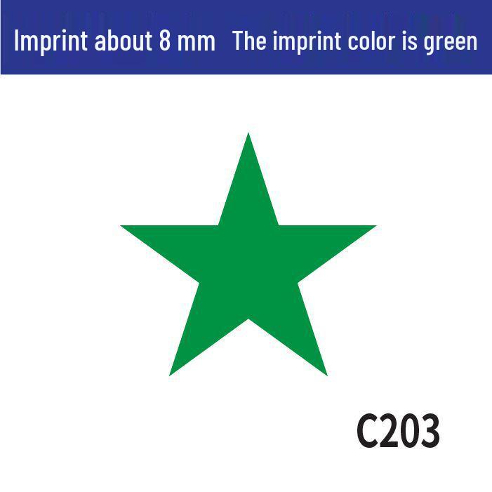Small Round Teacher Stamp: Five-Pointed Star Design for Encouragement and Quality Control