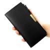 Korean Style Women's Long Bi-fold Wallet & Card Holder with Zippered Coin Purse