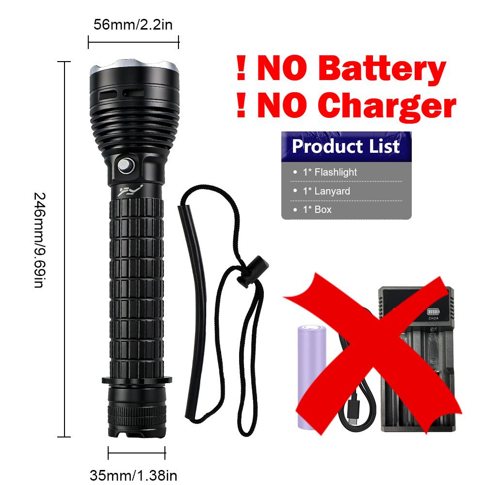 XHP70 Professional 50M Diving Flashlight IPX8 Waterproof Underwater Torch Magnetic Switch Dive Torch for Scuba Diving Emergency