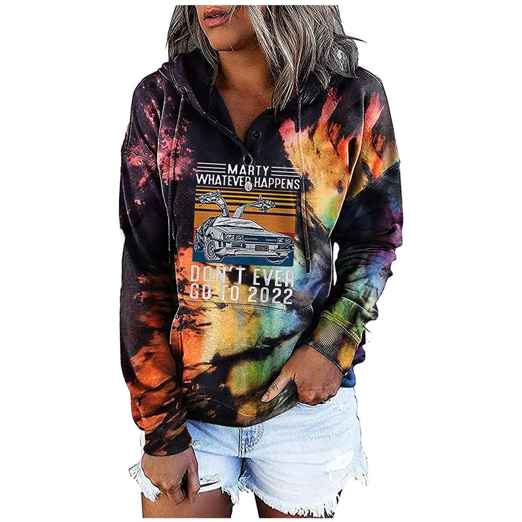 Women's Winter Casual Fashion Print Hooded Long-Sleeved Sweater Jacket