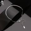 ORSA JEWELS 14K Gold Plated Paperclip Chains Tennis Bracelet For Women Zinc Alloy Sterling Zinc Alloy Handmade Bracelets Zircon SB141
