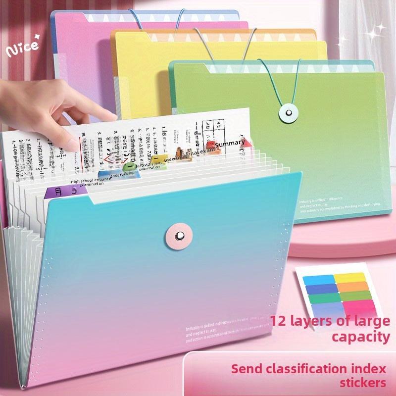 [16-Pocket Accordion Folder] Durable 16-Pocket A4 Expanding Accordion Folder | Multi-Layer Document Organizer with Colorful Index Dividers