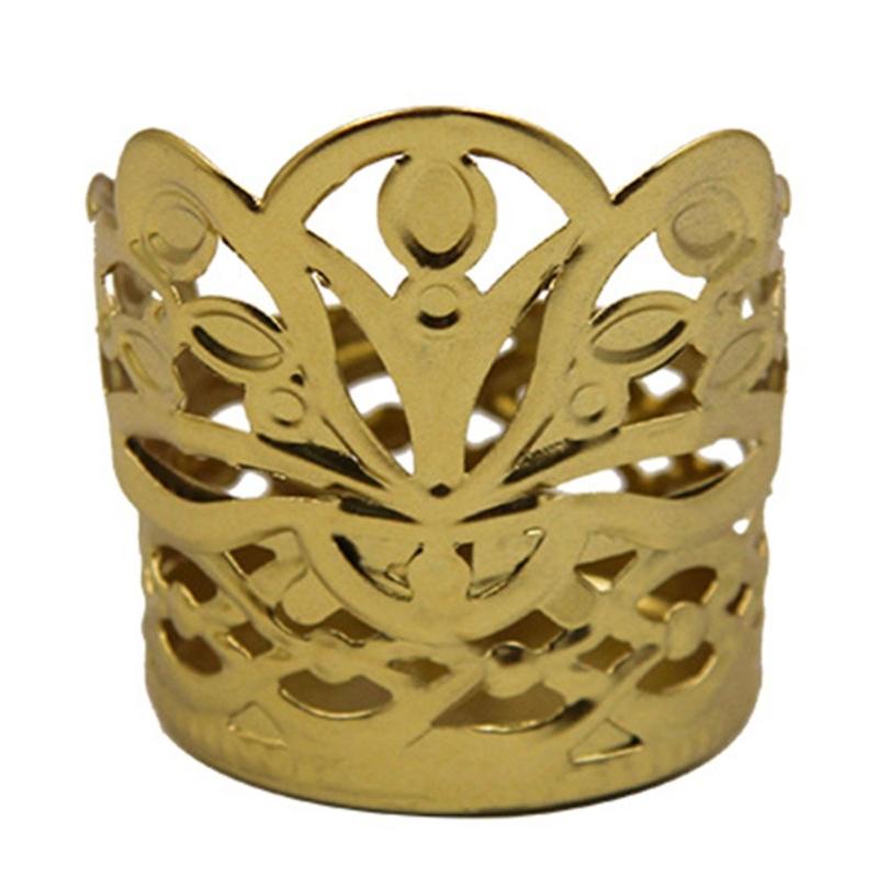 

Elegant Hollowed Out Tealight Holder Metal Candlestick Candlestand Wrought Iron Candle Holder Cup for Home Table Decors