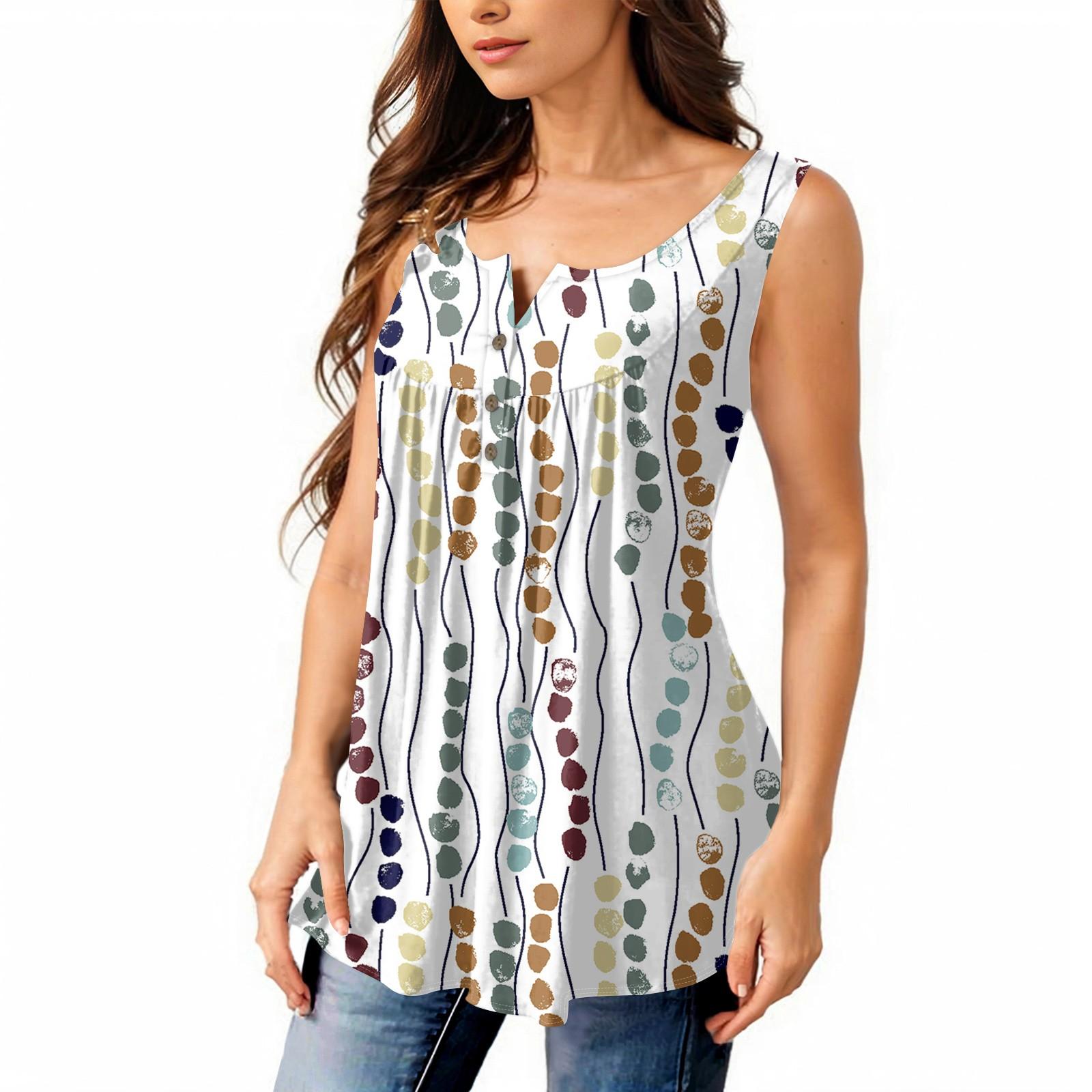 

Женская мода плиссированная безрукавка повседневная футболка жилет топ на пуговицах L бежевый