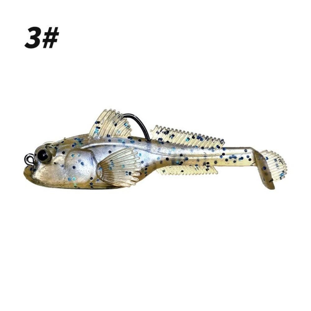2pcs 9g Weight Silicone Goby Lure Jig Hook 12g Weight Sinking Soft Lure Soft Material Perch Tackle Swimbaits Perch Fishing