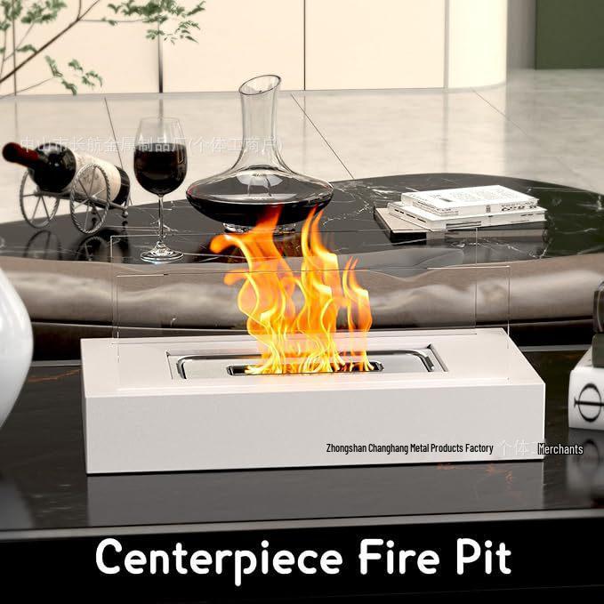 Portable Indoor/Outdoor Tabletop Fireplace: Small Decorative Real Fire Stove