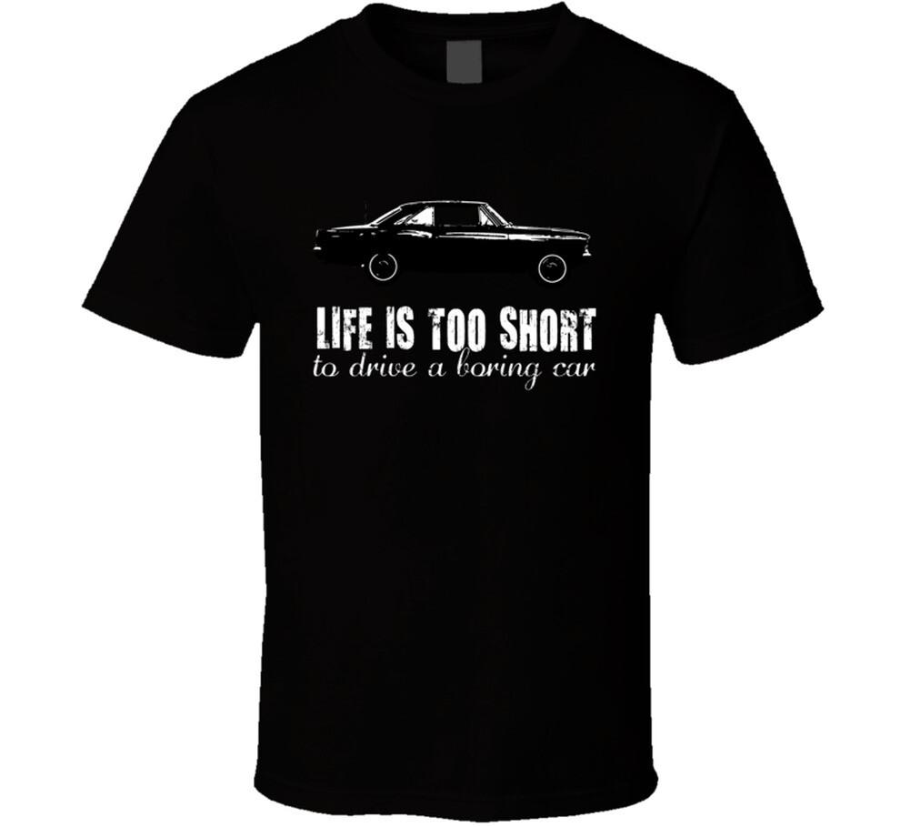 1966 Chevrolet Chevy II Nova SS 327 B&W Жизнь Слишком Коротка Ретро Винтажный Автомобиль 4XL