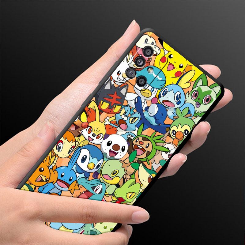 Case For Samsung Galaxy Note 20 Ultra 10 Plus A50 A70 A20 A30 A20 A20e A03 A04 A05 A10 Soft Phone Cover Pikachu Pokemon Cartoon