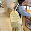 Student School Bag Women's Large Capacity Backpack Solid Color Backpack