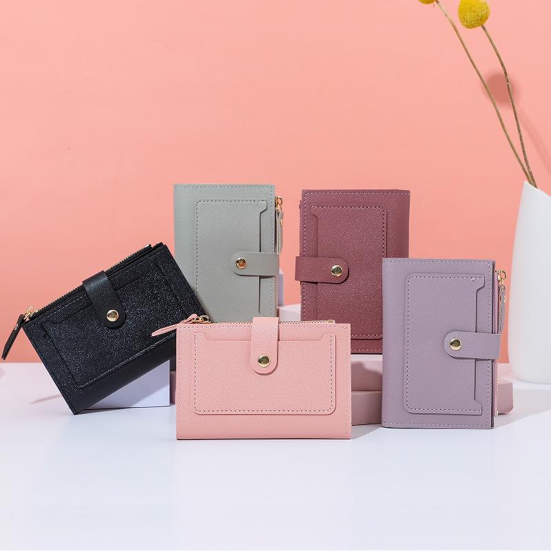 Multi-Functional Card Holder & Zipper Coin Purse with Custom Logo, PU Material, Multiple Card Slots