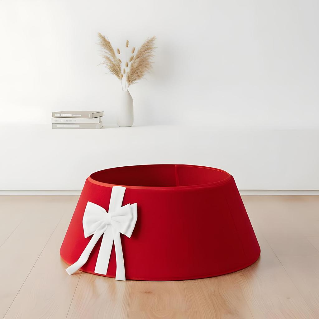 60cm Weihnachtsbaumkragen Faltbarer Plüsch Weihnachtsbaum Schleifenrock Weihnachtsbaumkorbkragen Für Wohnzimmer Schlafzimmer Wohnung