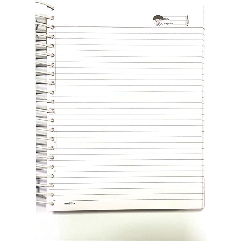 

Amblitz Mega 600 Pages Spiral Notebook, 6 Subjects, 70 Gsm, 22 * 28.5 Cm. !! Multi Colour Ruled Pages !!! Rainbow Notebo 22*28.5 cm