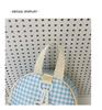 Japanese & Korean Jelly Versatile Plaid Double Shoulder Bag - Large Capacity for Students & Outdoor Use