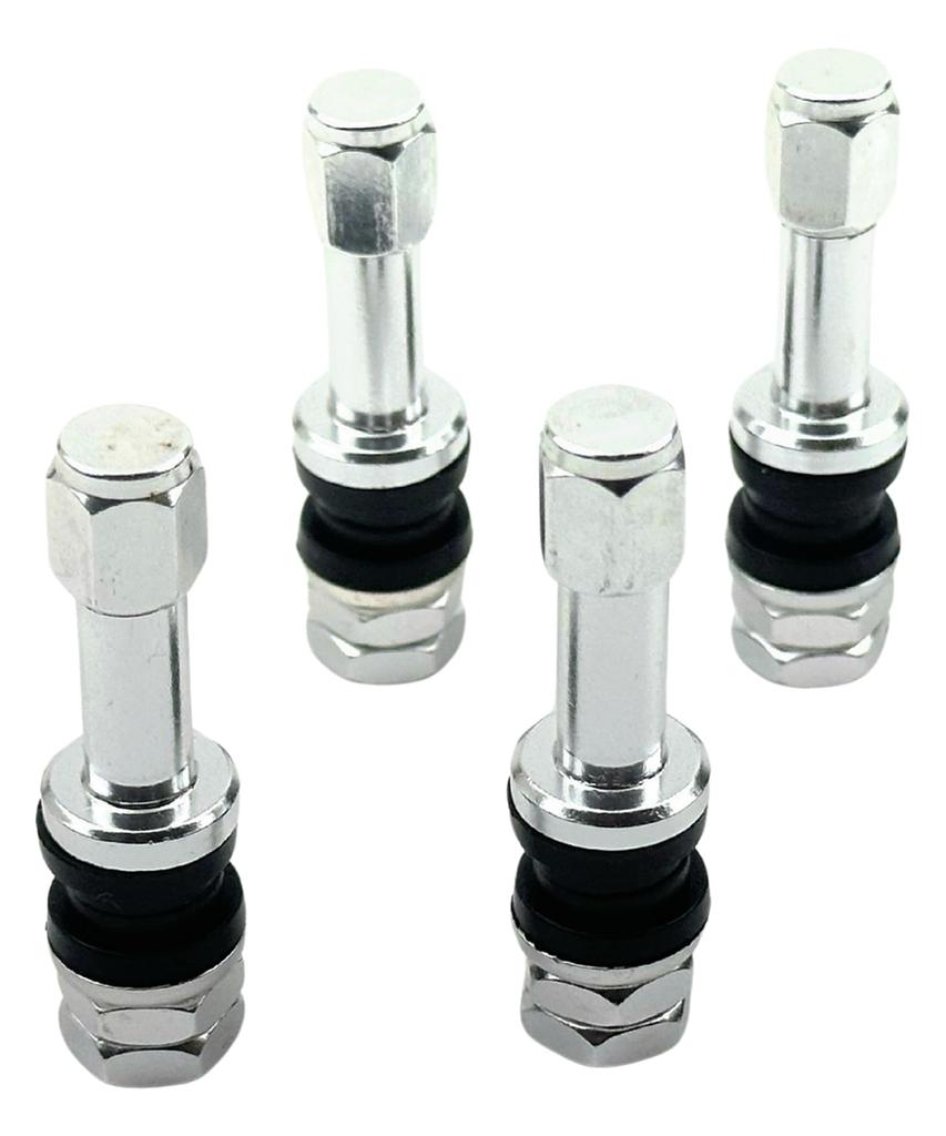 HTharros Air Valve Universal Car Bike Tire Tubeless Long Silver