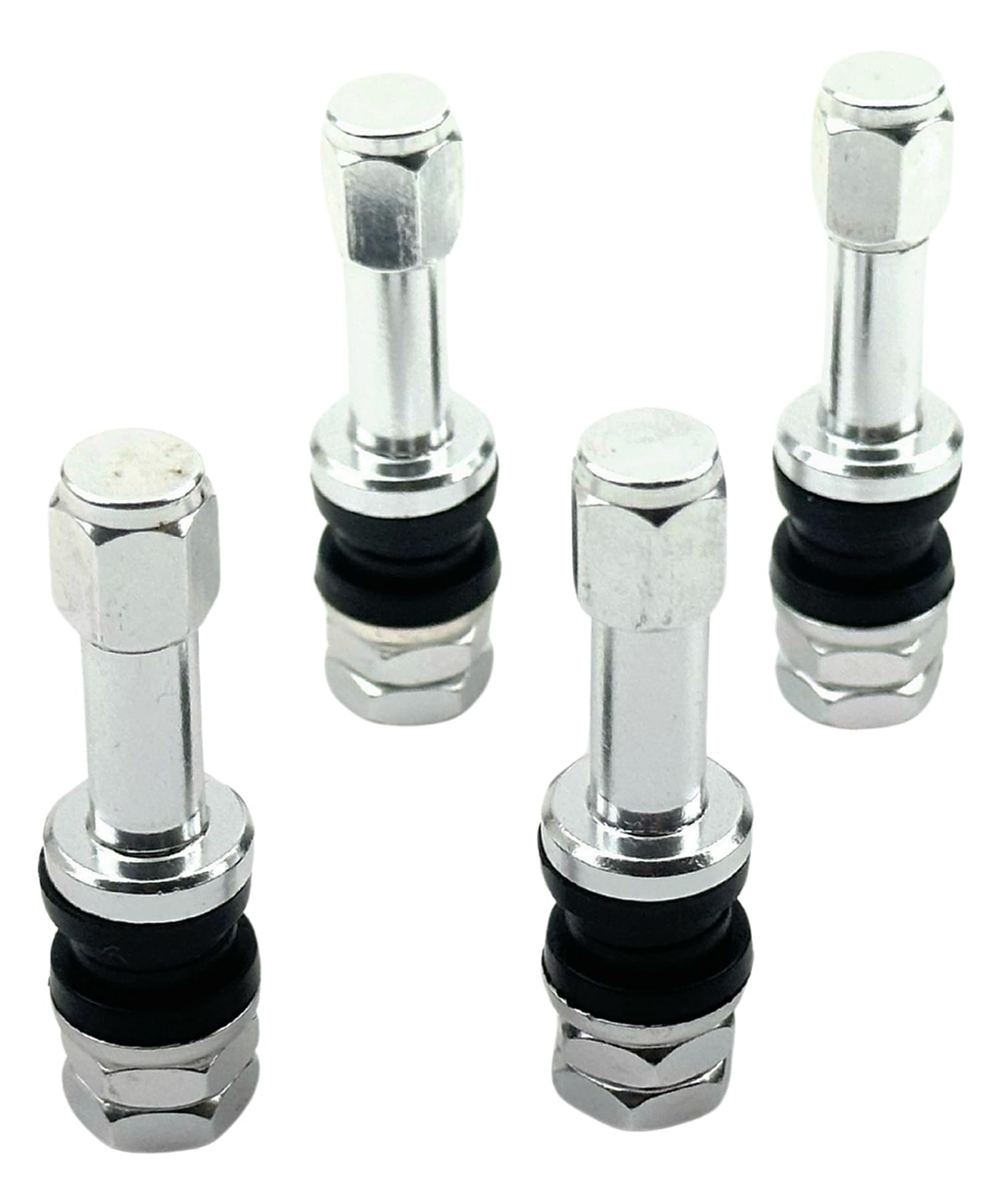 HTharros Air Valve Universal Car Bike Tire Tubeless Long Silver