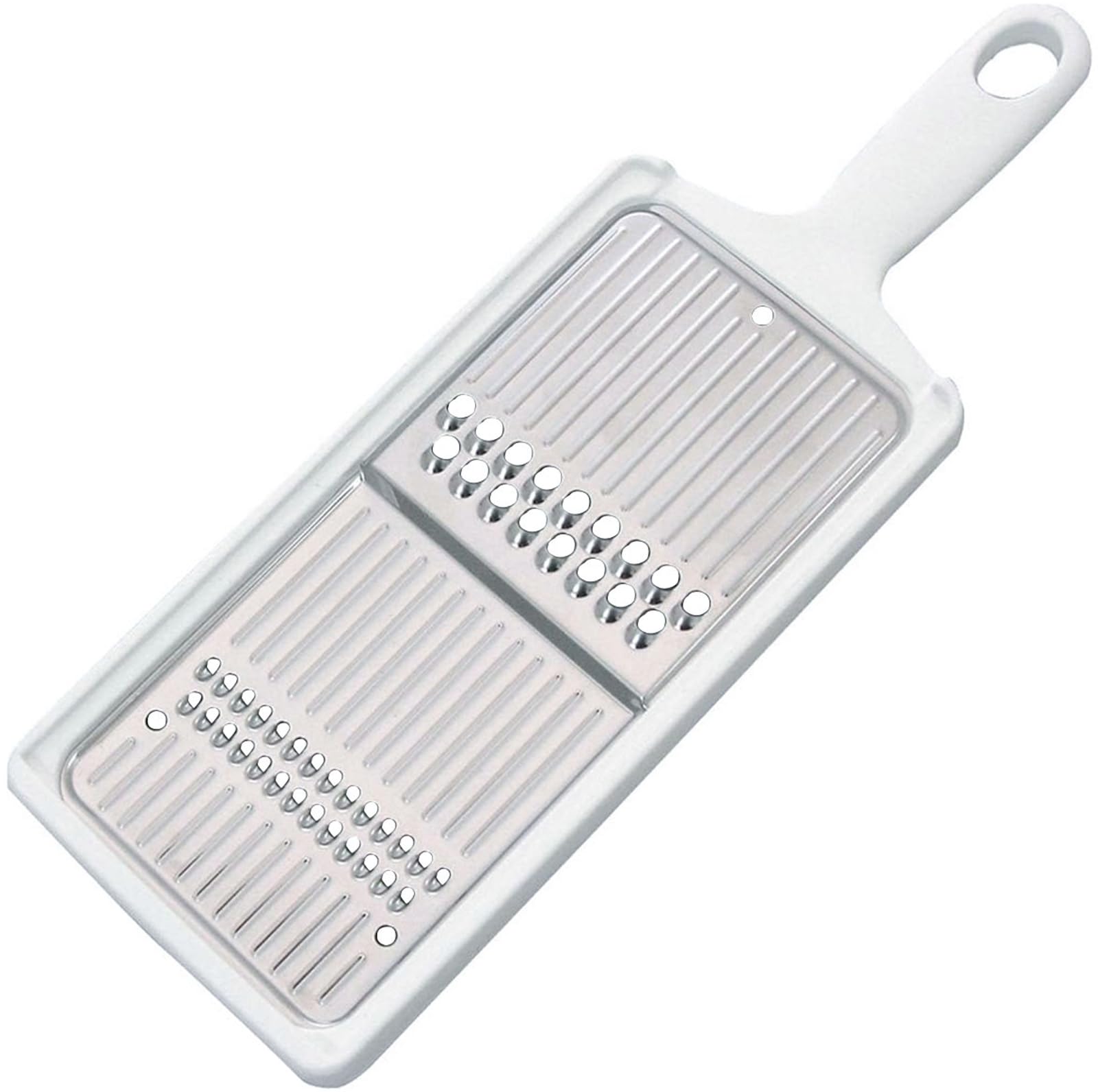 

Shimomura Made in Stainless Steel for Julienne and Thin Salad and 42183 Kihan, Japan, Slicer, Double-Sided, Shredding, Garnish, White, Houchou-ya-san,