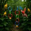 Parrot Swing Toy Bird Cage Toys With Bell Sound Colorful Climbing Ring For Lovebirds Color Ring Grinder Nibble Bird Toy Cage