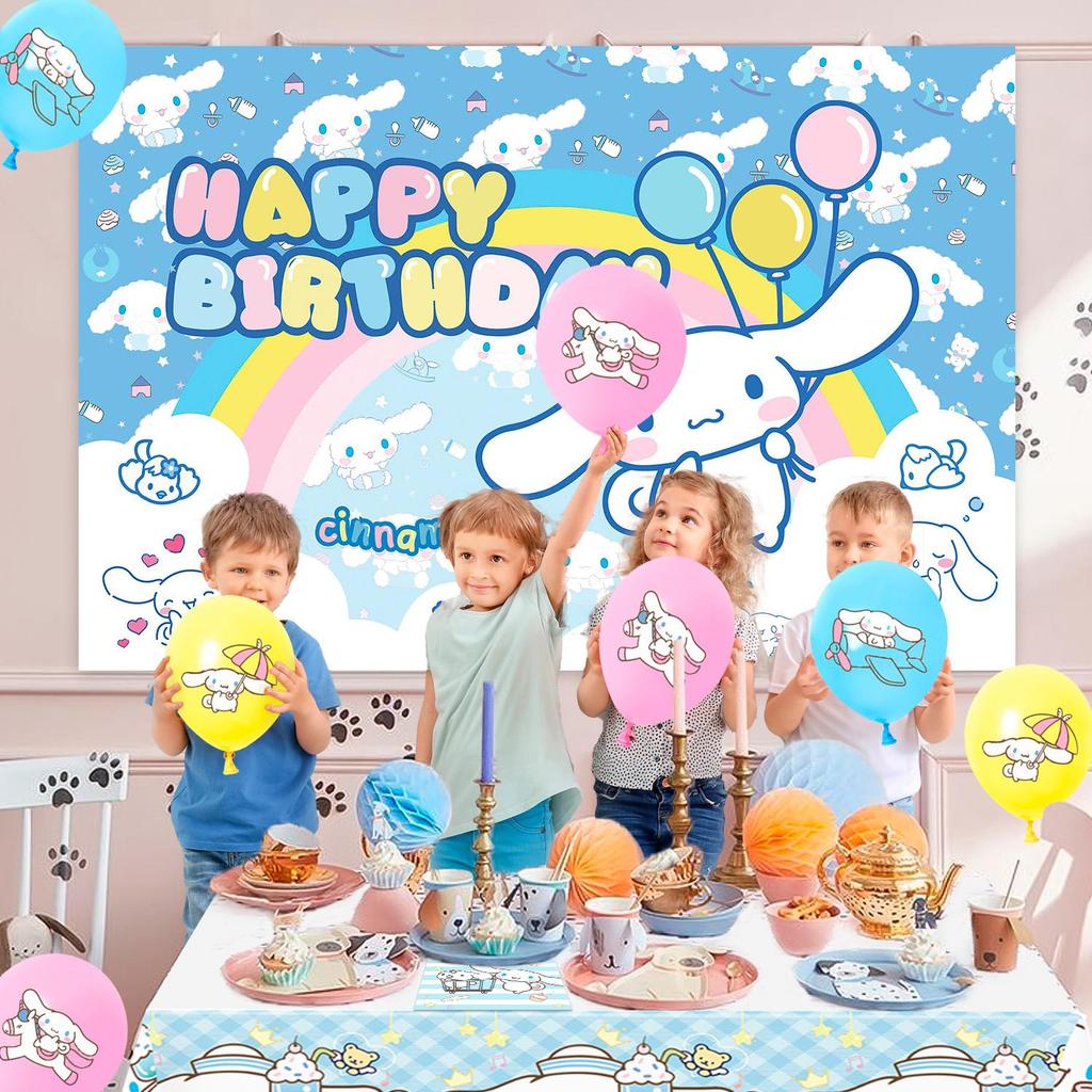Sanrio Balloon Decoration Set Birthday Decoration Birthday Party Background Cloth Tablecloth and Other Decorations