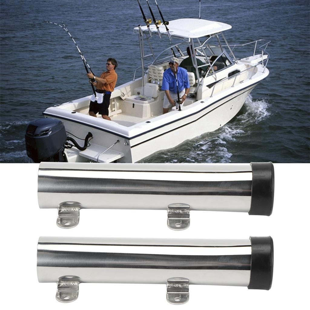 2pcs Stainless Steel Fishing Rod Holder Side Mount Clamp Hardware for Marine Yacht Boat