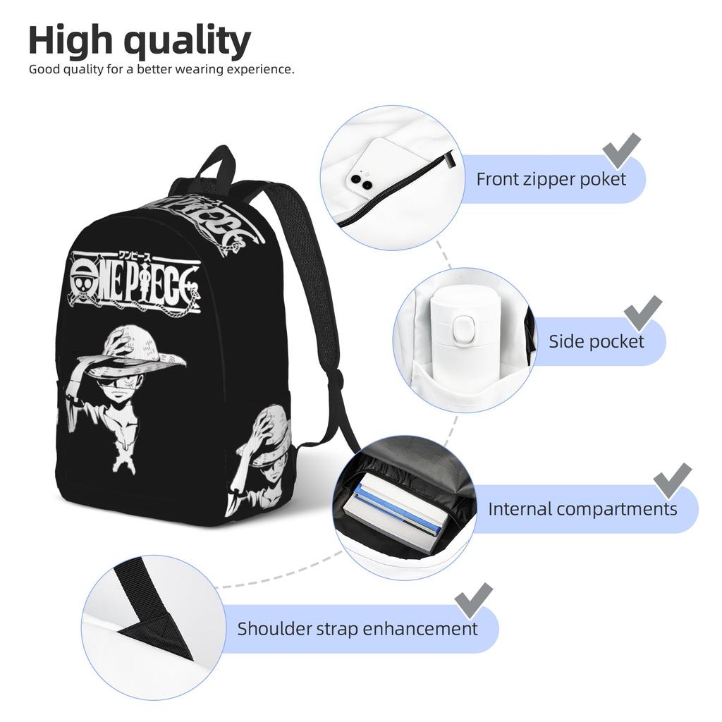 Fashion One Piece Backpack Mochilas Cool For Work Retro Washable Rucksack