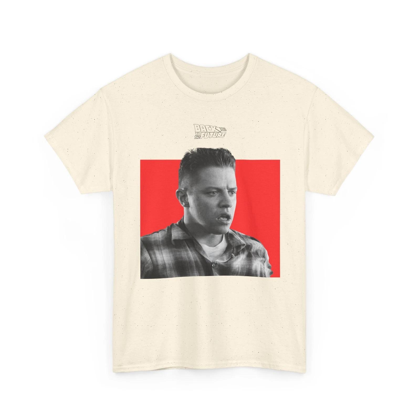 Back to the Future Biff Tannen Monochrome T-shirt Retro Movie Villain Tee S