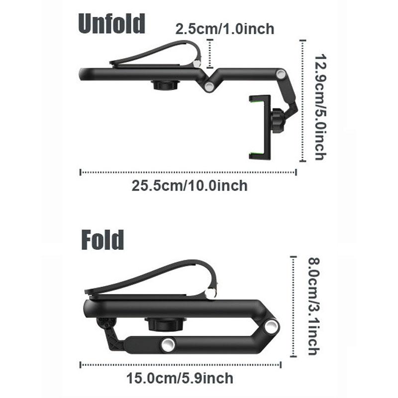 Car Phone Holder, Multifunctional 360 Degree Rotating Rearview Mirror, Seat Clip Holder, 4.0-6.1 Inch Mobile GPS Holder