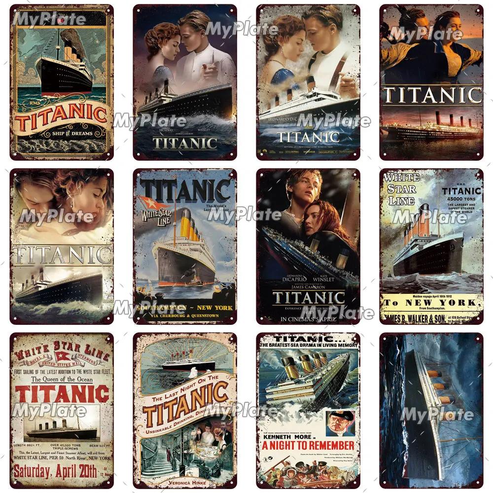 [MaPalte] Vintage Klassischer Film Titanic Metallschild Blechschild Café Dekoration Plakette Heim Wanddeko Barschild Heimdeko Poster