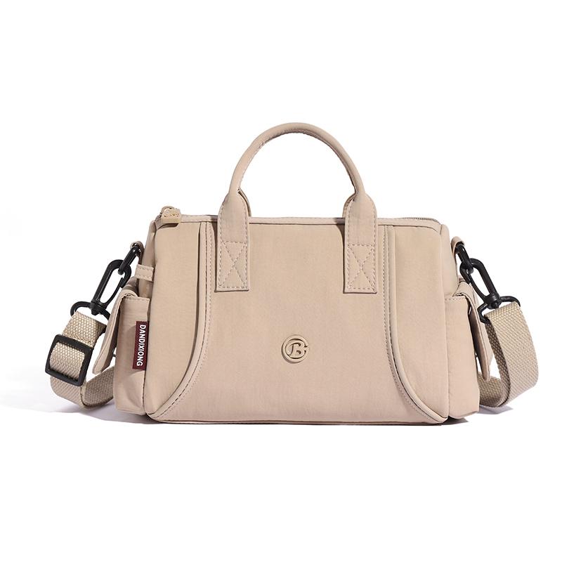 Bolso Bandolera Impermeable de Nylon para Mujer Bolso de Hombro Casual con Asa Superior y Cremallera