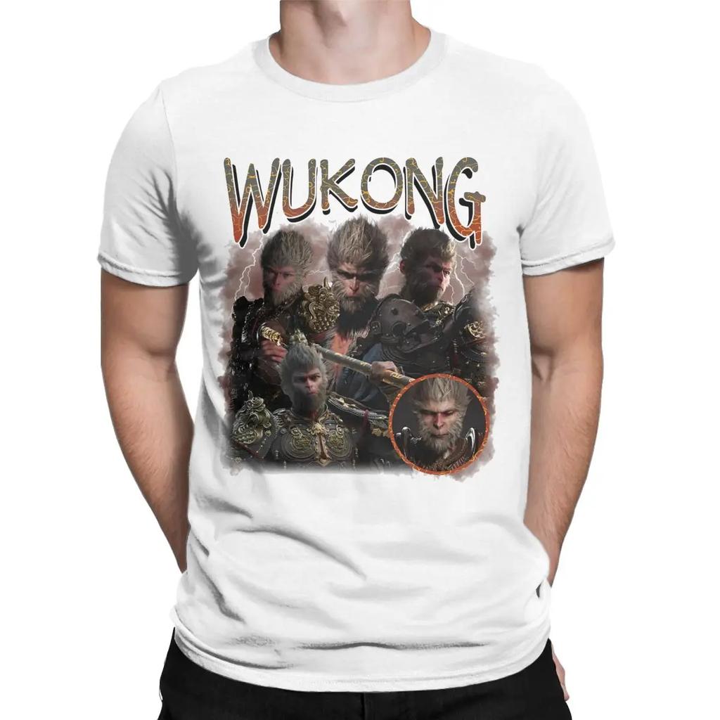 Amazing BLACK MYTH WUKONG SUN WUKONG THE MONKEY KING T-Shirts Men Women's Pure Cotton Tee Shirt Original Clothing