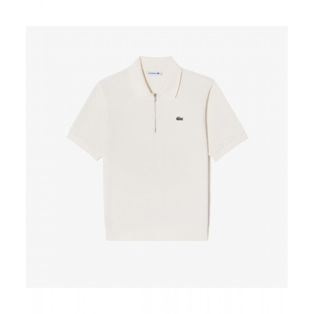

LacoSte Women S Half Zip Polo [cream] 034