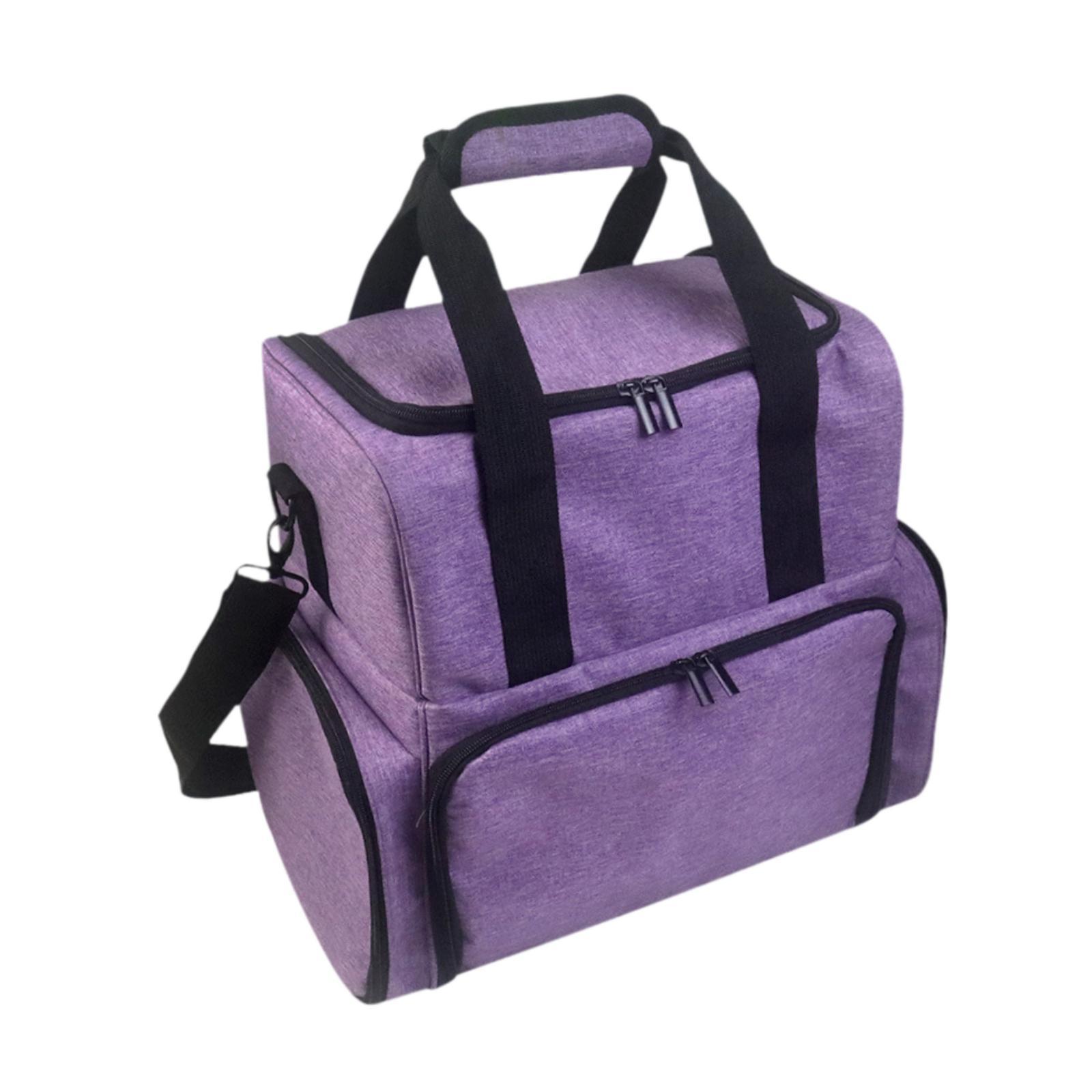 

Многослойный органайзер для лака для ногтей, портативный маникюрный многофункциональный дорожный органайзер для косметики для кемпинга, путешествий на открытом воздухе, дома в помещении фиолетовый