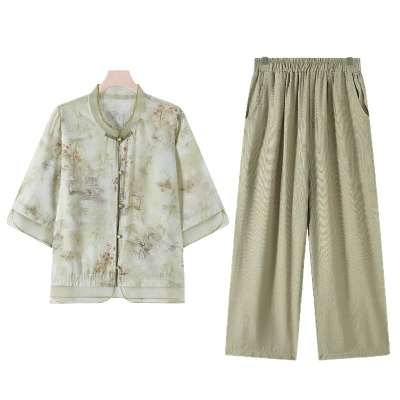 2026 Spring/Summer Women's Floral Print Short-Sleeve Two-Piece Casual Set