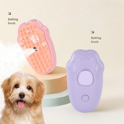 Cat Brush Dog Massage Comb Built-in Electric Water Spray Soft Silicone Pet Hair Removal Grooming Brush Cat Accessories