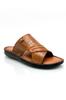 Genuine Real Leather Men's Slippers Light Slippers Leather Syringe Brown