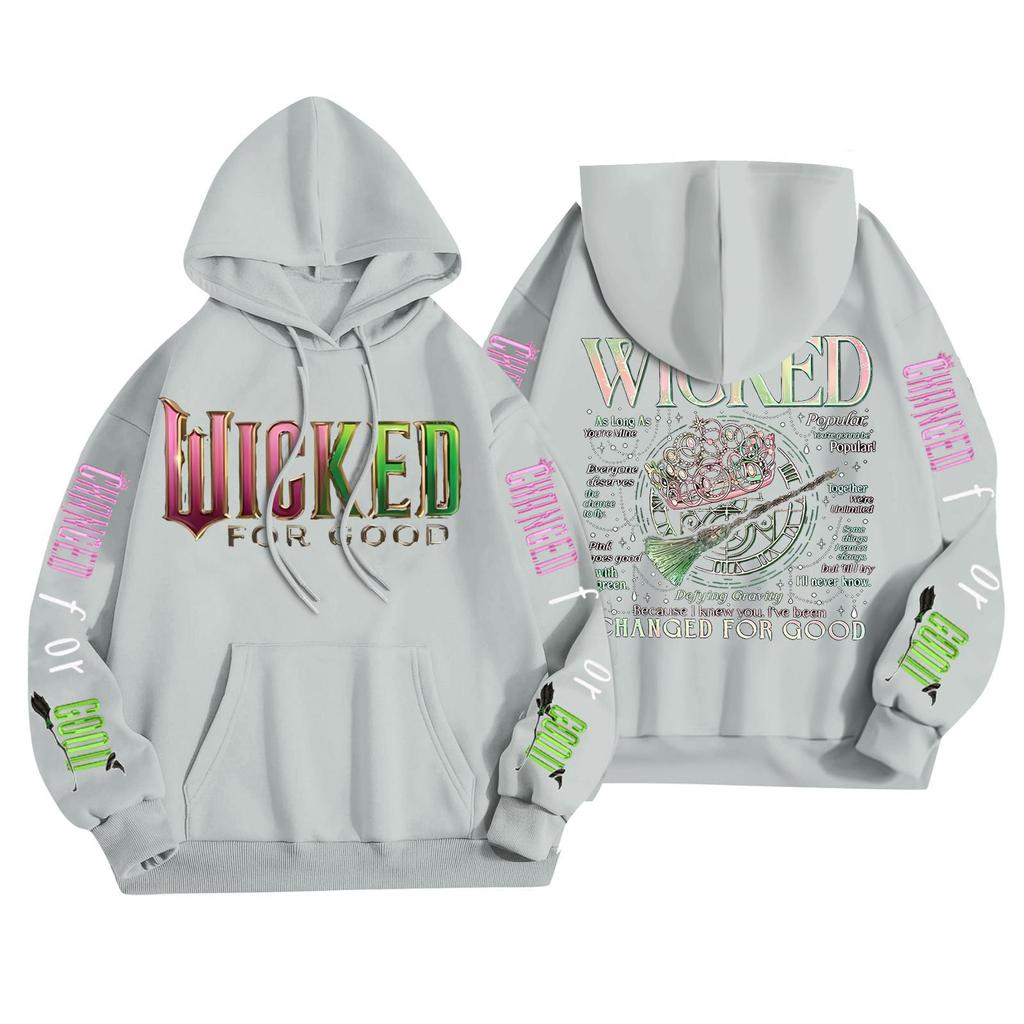 Women's Fashionable Casual Hooded Long Sleeved Printed Sweatshirt