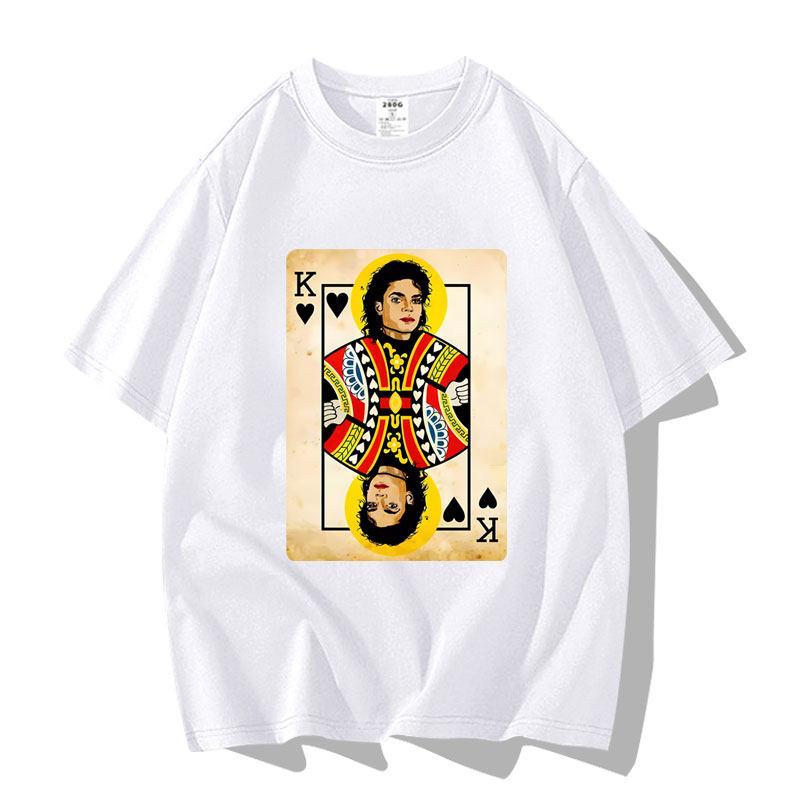 Gedenk Michael Jackson Muster Druck Herren Damen T-Shirt Kinder T-Shirt Junge Mädchen Oberteil Erwachsene Kinder Eltern-Kind Baumwoll-T-Shirt