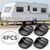 4Pcs RV Trailer Jack Pads Rv Motorhome Accessories Leveller Wheel Foot Leg Support Adapter Camping Accessories Caravan Equipment