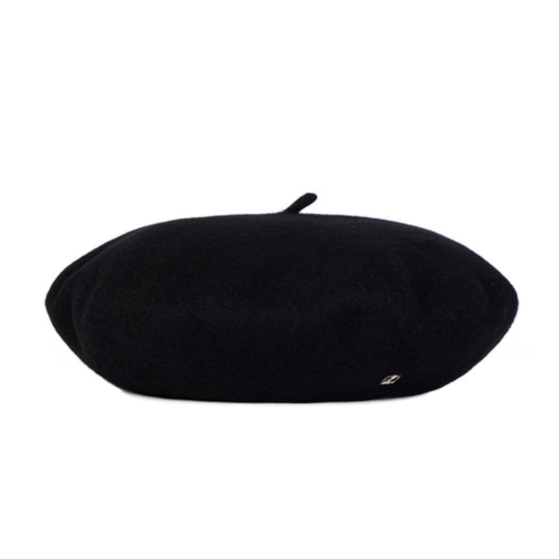 VARZAR VA Square Studded Wool Beret Black