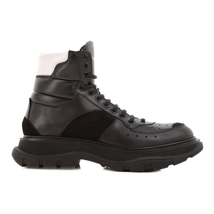 Alexander Mcqueen Leather Ankle Boots 'Brown Black' Men's 627221WHRH61071