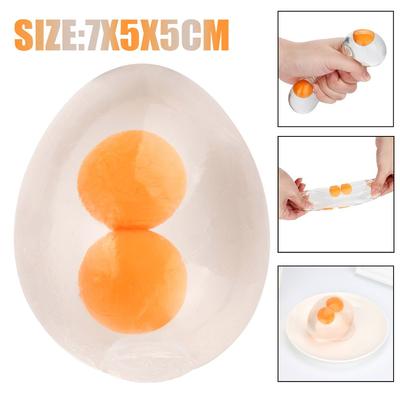 (H0826)Jouets Balles Collantes Funky Œufs Anti-Stress Boules Jaune d'Œuf Pour Enfants