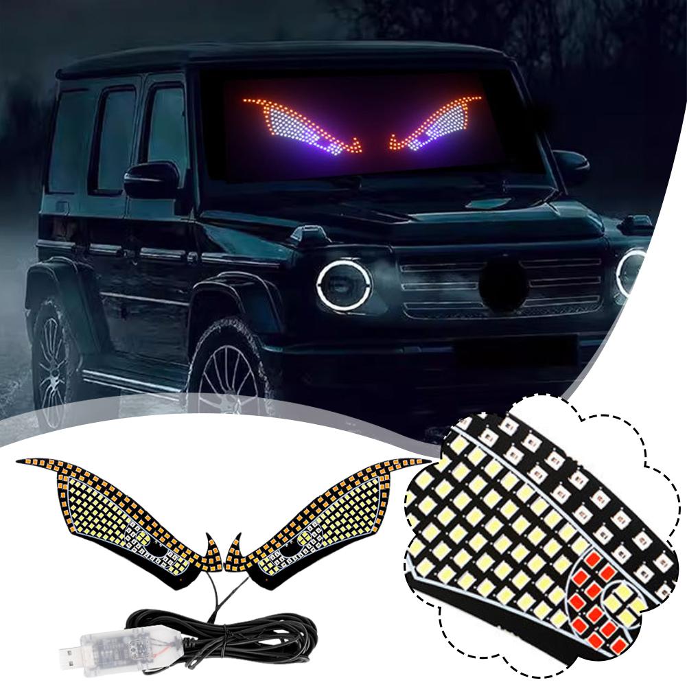 Car LED Devil Eyes Light Led Demon Eye Light Dynamic Warning Lights Auto Car Atmosphere Decorative Lights