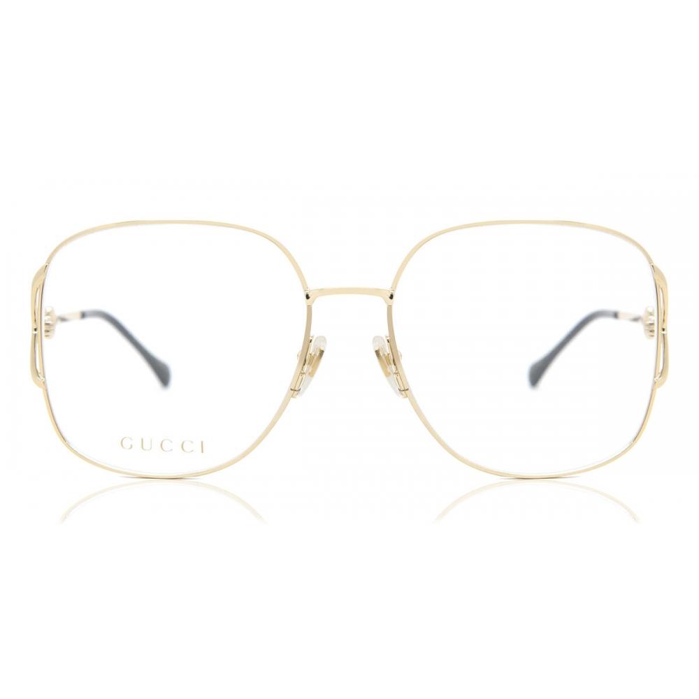 

Gucci Gg1019o 001 Women Eyeglasses Shiny Gold/58