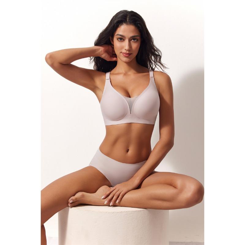 Plus Size Seamless Wireless Shaping Comfortable Anti Sagging Bra For Women